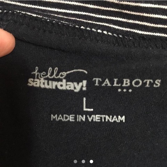 Navy Blue & White Striped Talbots Mini Skirt/Skort - Picture 3 of 3